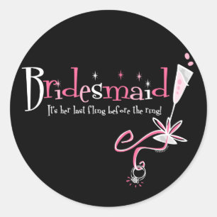 Sticker Rond Dernière Bridesmaid