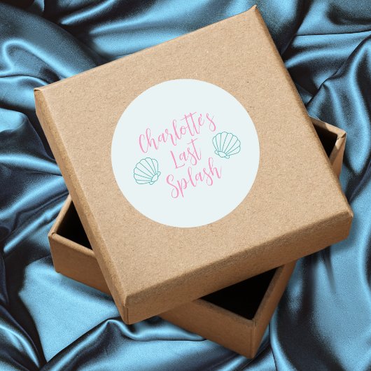 Sticker Rond Dernière éclaboussure Fête de Bachelorette de la p