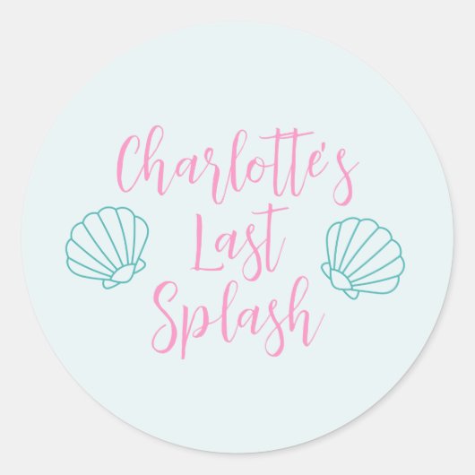 Sticker Rond Dernière éclaboussure Fête de Bachelorette de la P (Devant)