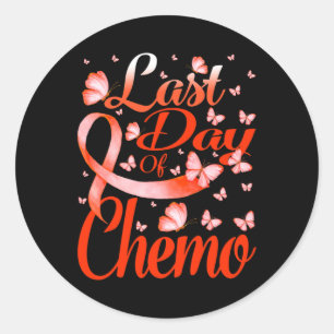 Sticker Rond Dernière journée de Chemo Leukemia