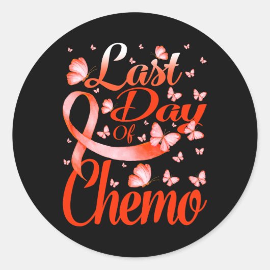 Sticker Rond Dernière journée de Chemo Leukemia (Devant)