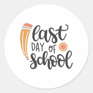 Sticker Rond Dernière journée d'école