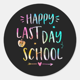 Sticker Rond Dernière Journée D'Enseignants À L'École Femmes En
