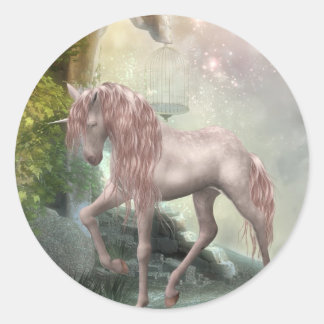 Sticker Rond dernière licorne