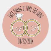 Sticker Rond Dernière swing avant l'anneau Bachelorette Dusty R (Devant)