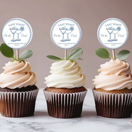 Sticker Rond Dernière Toast sur la Côte Fête de Bachelorette We