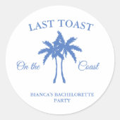 Sticker Rond Dernière Toast sur la Côte Fête de Week-end de Dem (Devant)