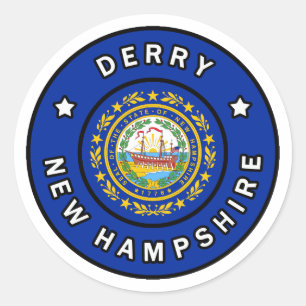 Sticker Rond Derry New Hampshire