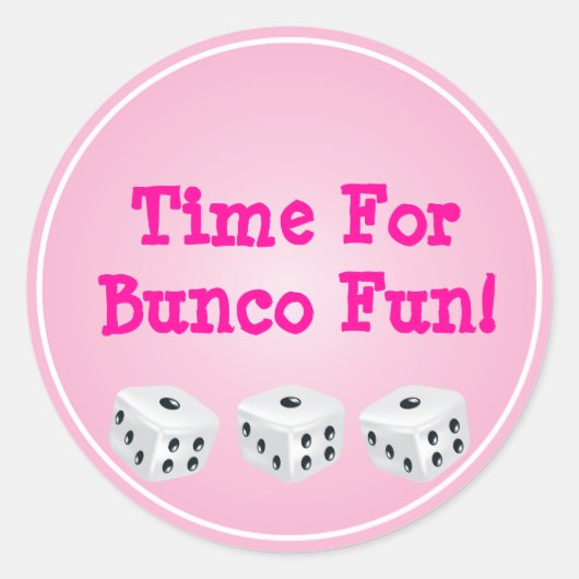 Sticker Rond dés avec cercle rose personnalisable (Devant)