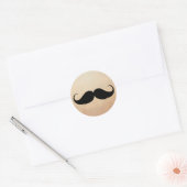 Sticker Rond Des Baby showers simples pour la moustache (Enveloppe)