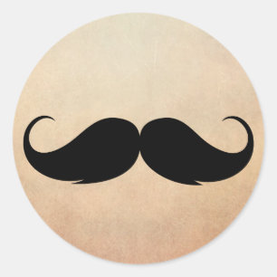 Sticker Rond Des Baby showers simples pour la moustache