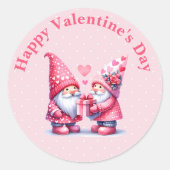 Sticker Rond Des cadeaux échangés pour la Saint-Valentin (Devant)