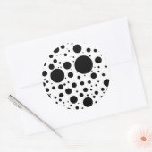 Sticker Rond Des centaines de points et de cercles noirs de dif (Enveloppe)