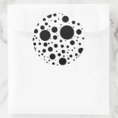 Sticker Rond Des centaines de points et de cercles noirs de dif (Sac)