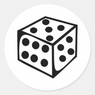 Sticker Rond Dés - Cinq