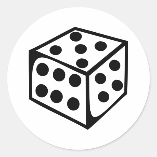Sticker Rond Dés - Cinq (Devant)