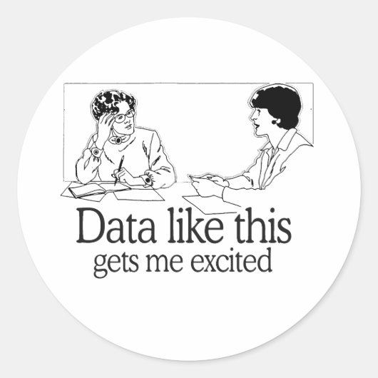 STICKER ROND DES DONNÉES COMME ÇA M'EXCITENT (Devant)