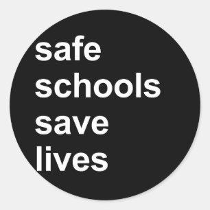 Sticker Rond des écoles sûres sauvent des vies