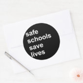 Sticker Rond des écoles sûres sauvent des vies (Enveloppe)
