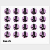 Sticker Rond Des filles de la nuit teckel - (Feuille)