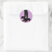 Sticker Rond Des filles de la nuit teckel - (Sac)