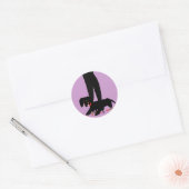 Sticker Rond Des filles de la nuit teckel - (Enveloppe)