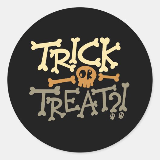 Sticker Rond Des friandises ou un sort (Devant)