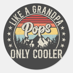 Sticker Rond Des gens comme un grand-père seulement Glacière Re