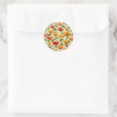 Sticker Rond Des pavots brillants (Sac)