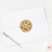 Sticker Rond Des pavots brillants (Enveloppe)