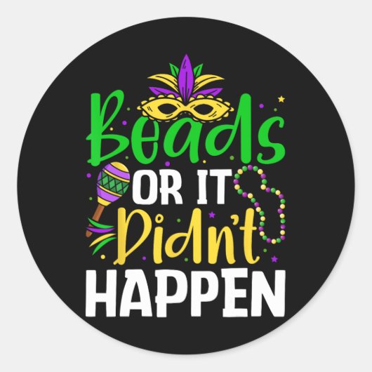 Sticker Rond Des perles ou ça n'est pas arrivé (Devant)