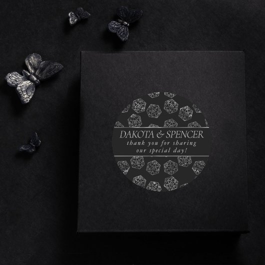 Sticker Rond Dés RPG | Imaginaire Tabletop Retro Gamer Personna