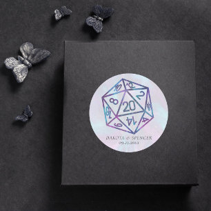 Sticker Rond Dés RPG Jeu de rôle sur table de fantasy personn