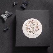 Sticker Rond Dés RPG | Lecteur de rôle Tablette Rétro Cuivre Pe