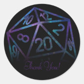 Sticker Rond Dés RPG | Nebula Imaginaire Tabletop Retro PnP Gam (Devant)