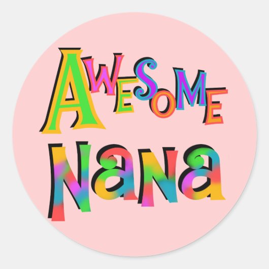 Sticker Rond Des T-shirts et cadeaux superbes Nana (Devant)