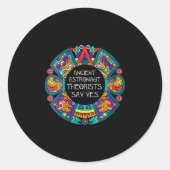 Sticker Rond Des Théoristes D'Astronautes Anciens Disent Oui al (Devant)