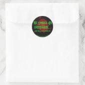 Sticker Rond Des zombies partout ! (Sac)
