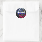 Sticker Rond DeSantis 2028 sur Drapeau (Sac)