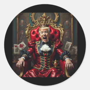 Sticker Rond Descendez Avec Leurs Têtes ! -American Rabbit-hole