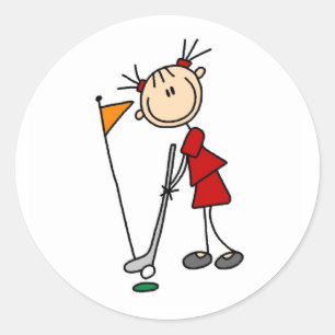 Sticker Rond Descente du putt du sac vert