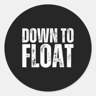 Sticker Rond Descente en radeau Voyage en tube Rivière Flottant