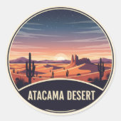 Sticker Rond Désert d'Atacama Chili (Devant)