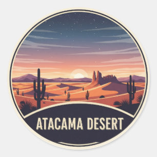 Sticker Rond Désert d'Atacama Chili