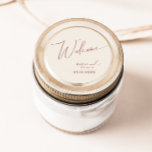 Sticker Rond Désert de Whimsical | Accueil Mariage beige<br><div class="desc">Ce désert fantaisiste | beige mariage bienvenue classique collant rond est parfait pour votre simple rustique occidentale beige et terre cuite mariage. La palette de couleurs de saumons neutres est vintage au sud-ouest avec une touche rétro moderne. Le script est une délicate calligraphie minimaliste manuscrite qui est assez élégant et...</div>
