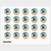 Sticker Rond Desert Monstre (Feuille)