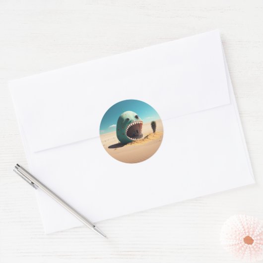 Sticker Rond Desert Monstre (Enveloppe)