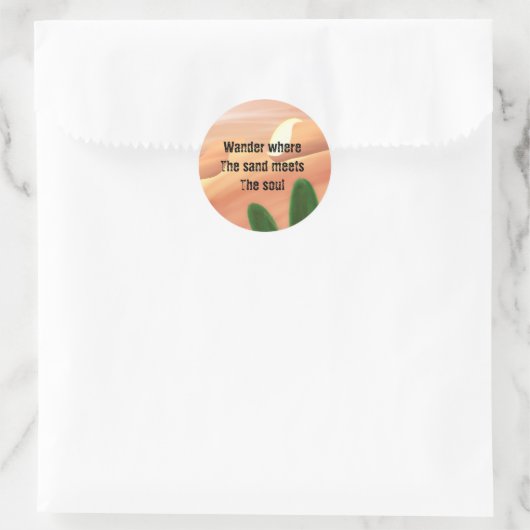 Sticker Rond Désert Soul Wanderer (Sac)