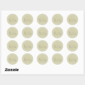 Sticker Rond Desert Vibes Paysage Mariage ID1019 (Feuille)