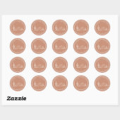 Sticker Rond Desert Vibes Paysage Mariage Terra Cotta ID1019 (Feuille)